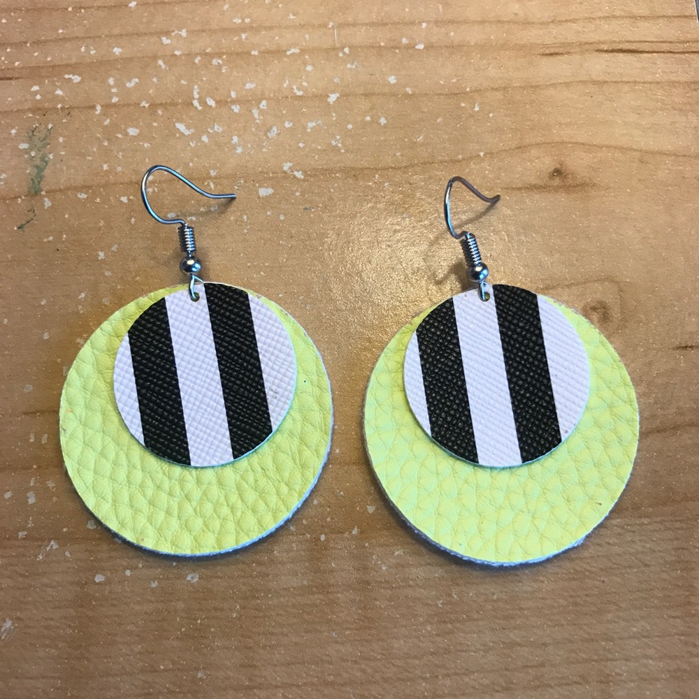 Faux leather earrings